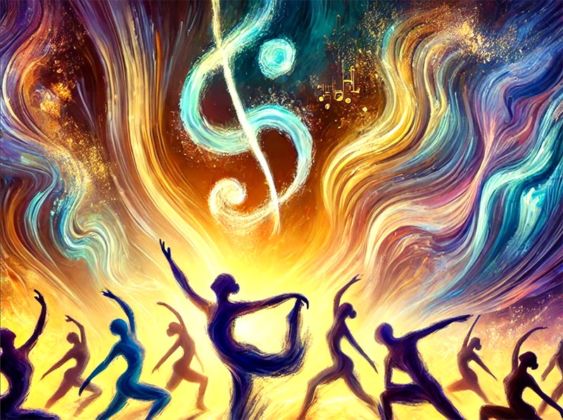 Freier, ausgelassener Tanz bei einem Ecstatic Yogadance